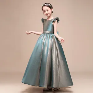 Vestidos de niña de las flores elegante princesa satén <span class=keywords><strong>vestido</strong></span> de fiesta para niños <span class=keywords><strong>vestido</strong></span> de fiesta de cumpleaños Simple con lazo desfile ropa de <span class=keywords><strong>primera</strong></span> comunión - Product Image 3