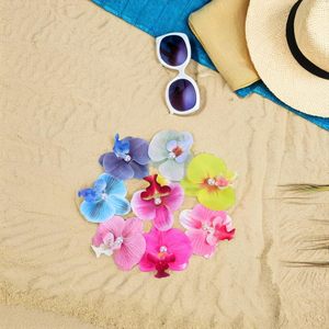 Pinza para el pelo de 9 cm con diseño de mariposa y flor, con perlas, para mujer, estilo Phalaenopsis, accesorio para el cabello. - Product Image 3