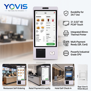 Kiosque de commande et de paiement <span class=keywords><strong>en</strong></span> libre-service avec écran tactile capacitif 21,5/<span class=keywords><strong>24</strong></span> pouces, 10 points, LCD, lecteur de codes-barres et reconnaissance faciale - Product Image 2