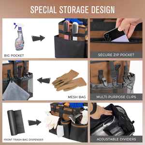 Sac de rangement grande capacité pour produits de nettoyage, sac de transport simple pour nettoyeurs et femmes de ménage - Product Image 2
