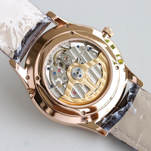 Venta al por mayor de alta calidad hueco volante de los hombres de negocios correa de reloj automático con calendario perpetuo correa de cuero impermeable - Product Image 3