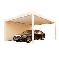 Pergola moderne de luxe en alliage d'aluminium ANCSEM, abri de voiture, système de toiture imperméable pour l'extérieur, abri de stationnement, revêtement en poudre