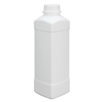 Bouteille en plastique carrée HDPE de 1 litre vide pour shampoing et parfum, capacité de 1000 ml