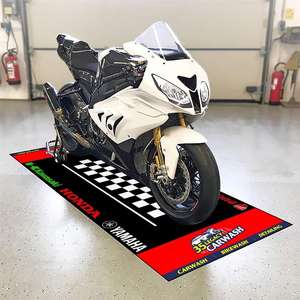 Tapis de <span class=keywords><strong>sol</strong></span> de garage robuste en nylon avec dos antidérapant en caoutchouc, tapis pour moto, voiture, vélo, atelier - Product Image 1