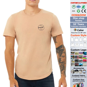 JL0704C su misura da uomo maglietta <span class=keywords><strong>Skinny</strong></span> moda uomo curva orlo T-Shirt Muscle palestra allenamento <span class=keywords><strong>camicie</strong></span> atletiche - Product Image 1
