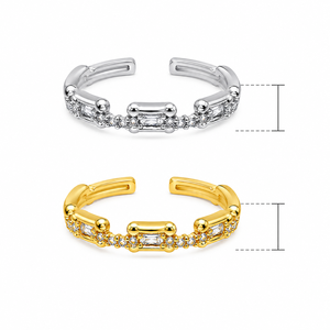 Anello con catena intrecciata, gioiello di design alla moda per l'uso quotidiano da donna - Product Image 3