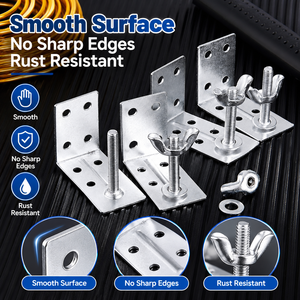 Supports de montage réglables en forme de L en bambou avec écrou papillon pour stores enrouleurs et stores de fenêtre - Product Image 6