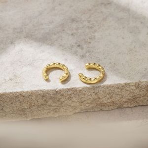 C-Shaped Clip-On <b>Earrings</b> Gold Plated Copper Alloy Geometric Design No <b>Piercing</b> Magnetic Stud <b>Earrings</b> - Product Image 1