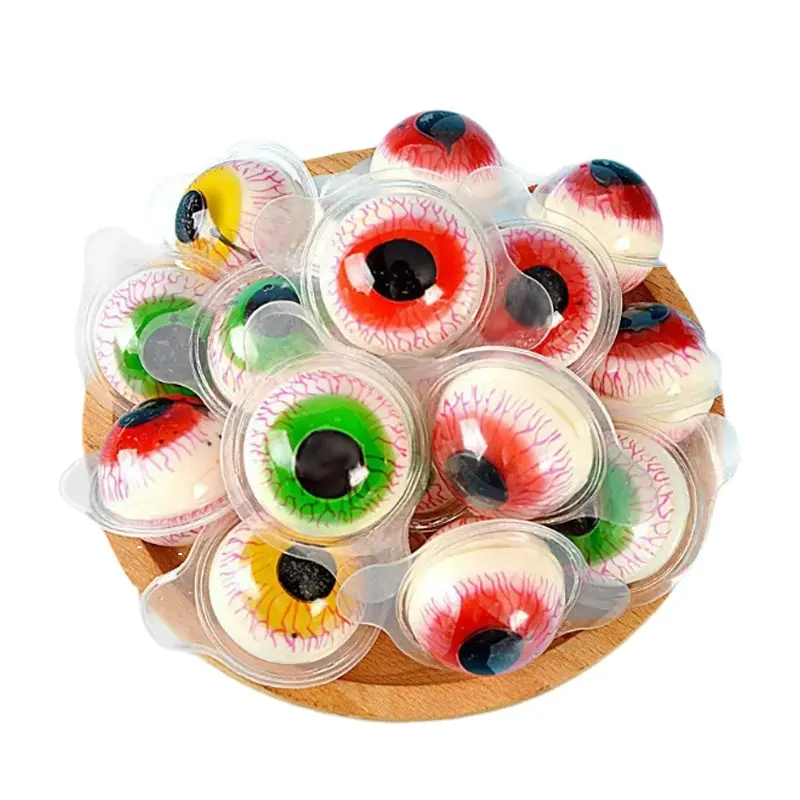 Vente chaude Boules oculaires halal gommeuses Bonbons mous Gummy Sweet Eyeball Jelly