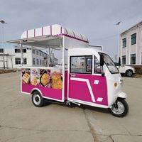 Tricycle électrique, camion de nourriture mobile, chariot de vente personnalisé pour la restauration rapide et le café, acier inoxydable, garantie de 2 ans, utilisation en extérieur