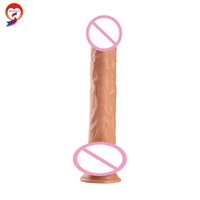 Productos sexuales femeninos Consoladores realistas de 12 pulgadas Consoladores grandes de material médico de PVC