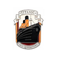 OEM/ODM Aimants de réfrigérateur en métal émaillé 3D en forme de sonnette, thème Titanic, avec designs personnalisés, usine d'aimants en forme de sonnette