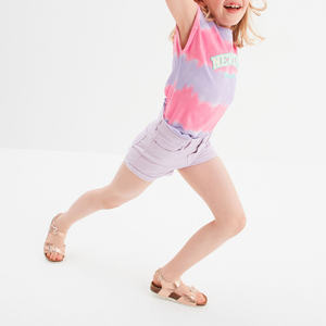 Shorts légers d'été en turquoise pour filles, tissu en coton-polyester à séchage rapide, parfaits pour les vacances à la plage et les activités de plein air - Product Image 6