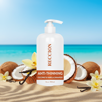 Shampoo anti-chute à la noix de coco et à la vanille pour cheveux clairsemés, bloqueur de DHT à la biotine, shampooing sans danger pour la couleur pour la perte de cheveux et des cheveux sains