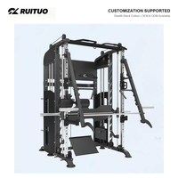 Machine Smith multifonctionnelle en acier pour fitness, équipement d'entraînement de musculation à domicile avec câbles croisés