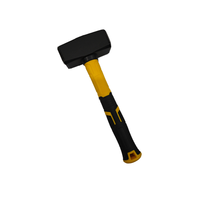 Marteau de maçon en acier au carbone avec poignée TPR, poignée en caoutchouc jaune pour travaux de construction et industriels, OEM personnalisé