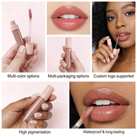 Gloss à lèvres végétalien populaire, brillant, waterproof, longue tenue, hydratant, haute pigmentation, rouge à lèvres liquide minéral, vente en gros