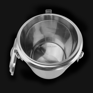 Stainless Steel Airtight <b>Storage</b> <b>Container</b> with Clasp Lid Cylinder Shape Moisture Proof Food Preservation <b>Kitchen</b> Use - Product Image 3