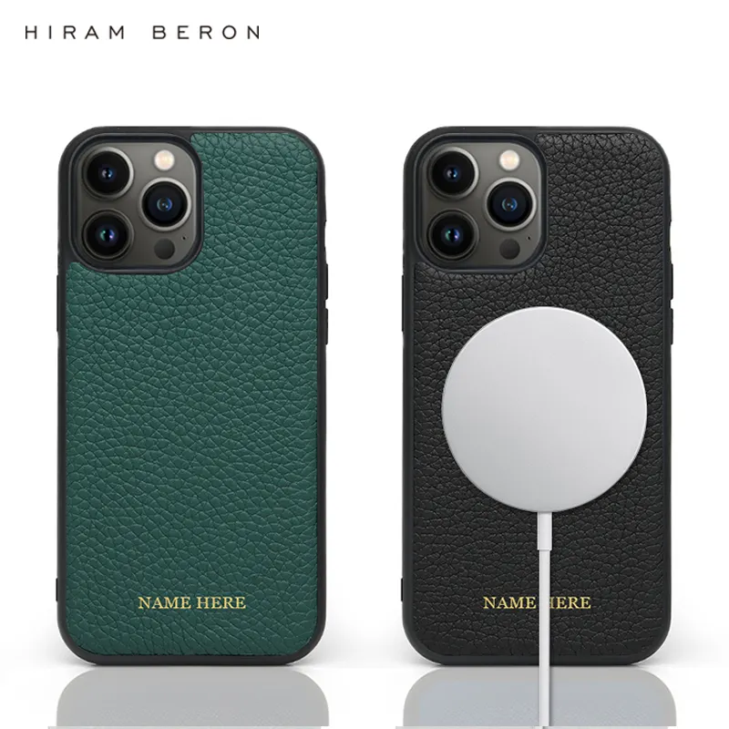 New Pebble Pattern Real Leather Phone Case Mobile Phone Bags & Cases For Iphone 13 Pro Max Phone Case Wholesale Dropship