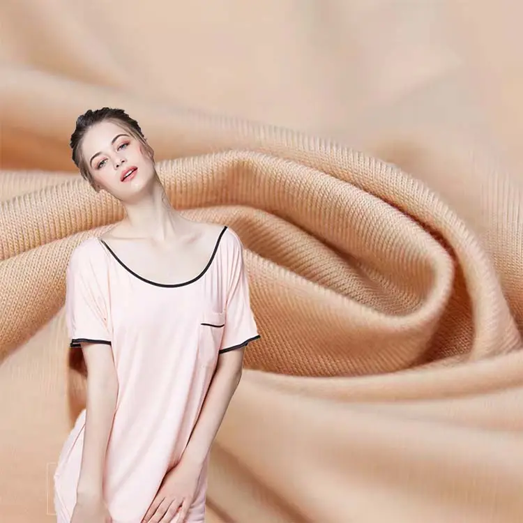 OEKO-TEX STANDARD 100 Anti-Bacterial Sustainable Organic Knitting 94% Bamboo Fiber 6% Spandex Fabric for Loungewear