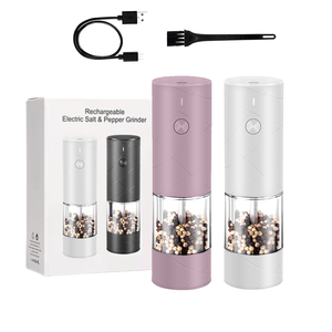 Ensemble <span class=keywords><strong>de</strong></span> moulin à <span class=keywords><strong>sel</strong></span> électrique rechargeable USB élégant avec lignes irrégulières et matière plastique pour moulin à poivre moulin à <span class=keywords><strong>sel</strong></span> - Product Image 3