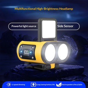 Nouvelle <span class=keywords><strong>lampe</strong></span> <span class=keywords><strong>frontale</strong></span> LED haute luminosité avec détecteur de mouvement, étanche IP65, pour la pêche, portable, double source lumineuse - Product Image 2