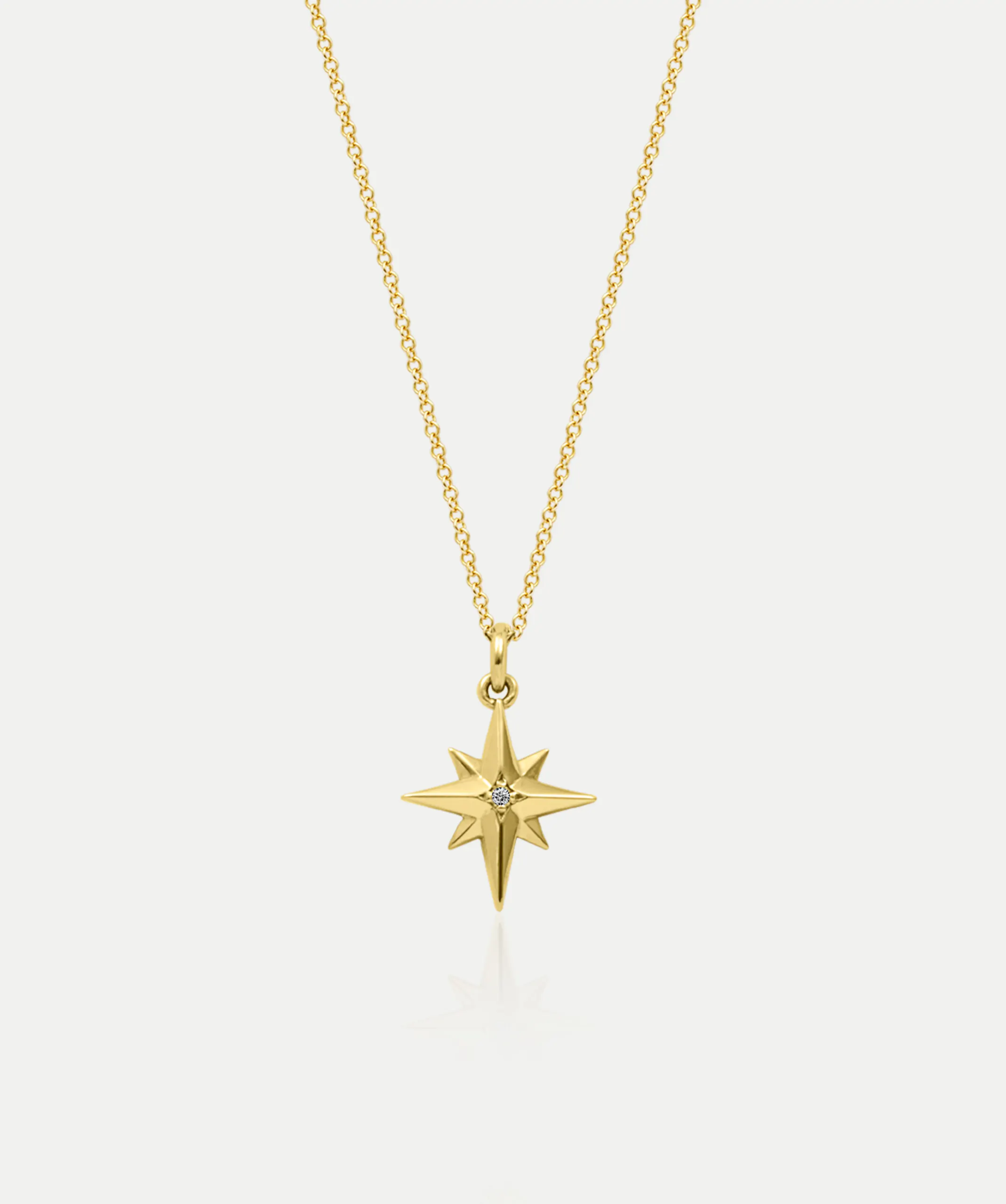 Trendy Custom Stainless Steel Jewelry Compass Polaris Nort Star Women Necklace