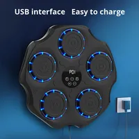 Machine de boxe intelligente murale pour entraînement de fitness à domicile, cible de frappe et de réaction pour enfants et adultes / LED