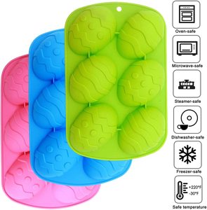 Moule à gâteau en silicone ovale personnalisé pour œufs <span class=keywords><strong>de</strong></span> Pâques, moule à <span class=keywords><strong>chocolat</strong></span> pour savon artisanal fait <span class=keywords><strong>maison</strong></span>, moule DIY - Product Image 2