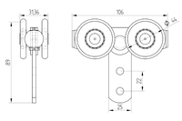 Ensemble de rouleaux latéraux pour rideau, rail de rouleaux Tautliner, support de rouleaux de toit coulissant à quatre roues, ensemble de rouleaux Kin-Slider pour bâche