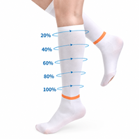 Chaussettes de compression pour femmes 15-21 mmHg, à compression graduée, hauteur genou, pour infirmières en déplacement, pour le maintien en position debout, motif personnalisé