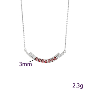 Collar de piedra natural con corte redondo de 3 mm, estilo minimalista, plata de ley 925, joyería de diseño para mujer, 9 Factory Pave. - Product Image 6