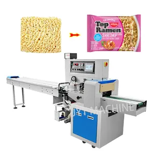 Alta velocidade fluxo automático Horizontal Pillow Bag Stick Spaghetti Instant Noodle Packing Machine
