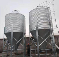 Silos de Almacenamiento de Acero Pequeños de 5-100 Toneladas para Maíz, Trigo y Otros Granos, para Alimentación de Cerdos, Ganado Vacuno y Aves de Corral