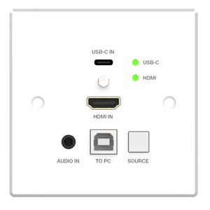 4K60 HDMI & <span class=keywords><strong>USB</strong></span>-<span class=keywords><strong>C</strong></span> 2x1 HDBT Wall-plate Extender 86mm x 86mm Wall Box Transmitter and Receiver Jusqu'à 150m - Product Image 4