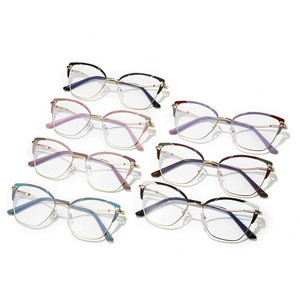 Thời Trang Kim Loại Khung Kính Quang Học Màu Xanh Ray Cắt Kính Máy Tính Phụ Nữ Chống Màu Xanh Ngăn Chặn Ánh Sáng Kính Cho Bảo Vệ Mắt - Product Image 4