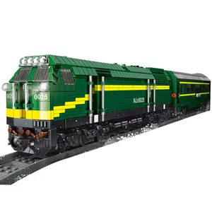 Mould King 12001 Railway Train Brain Toy 2024 Children Kid electric Car Model Assemble Building Block Toy Gift Educational