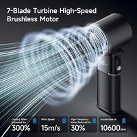 Ventilateur portable 3-en-1 ultra-rapide 100 vitesses, rechargeable 9000 mAh, avec fonction de refroidissement par glace