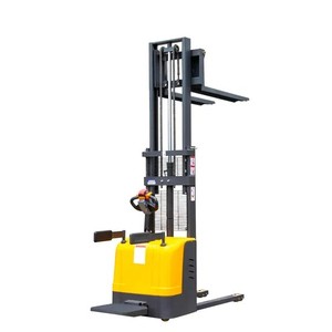 Carretilla elevadora eléctrica portátil de 500 kg-1 toneladas con pequeño apilador hidráulico, motor de CA CC alimentado por batería para industrias de construcción agrícola - Product Image 1