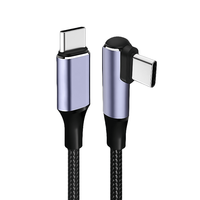Haute qualité 5A USB C PD 100W coude droit câble de charge rapide en Nylon tressé 20V pour le chargement d'ordinateur
