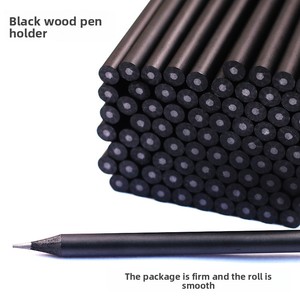 Custom Logo Black Wooden Round <strong>Pencil</strong> Hardened Grade A Poplar Black Wood Promotion Hb Drawing <strong>Sketch</strong> <strong>Pencil</strong> - Product Image 2