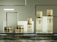 Bouteille en verre de luxe de haute qualité, fabrication directe d'usine, emballage personnalisé pour produits de soin de la peau, pompe à lotion en verre