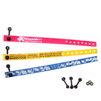 Vente en gros Bracelets ajustables en tissu polyester pour événements, festivals et fêtes personnalisés Bracelet avec fermoir en plastique