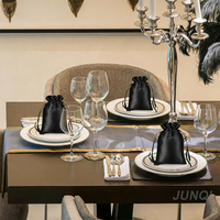 Sacs cadeaux en satin de soie avec cordon de serrage et logo personnalisé, pochettes de rangement pour bijoux de luxe, housses anti-poussière en satin, sacs d'emballage