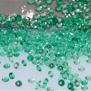 Esmeraldas Cultivadas en Laboratorio, Corte Brillante Redondo, 1.0mm 1.5mm 2.0mm 2.50mm, Gemas para Joyería, Proceso Hidrotermal, Verde Claro - Product Image 1