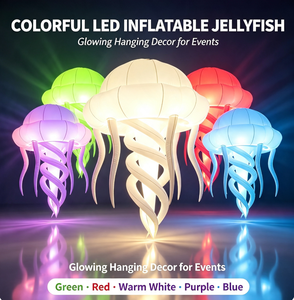 Lámpara Colgante Inflable de PVC con Forma de Medusa LED que Cambia de Color, con Ventilador, para Decoración de Centros Comerciales, Bodas, Fiestas, Escenarios o Bares - Product Image 3