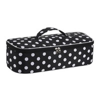 Large Capacity Polka Dot Hair Tools Travel Bag Portable Hair Dryer Storage Organizer Case for Blow Dryer Nozzles Accessories