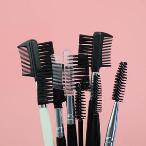 Cepillo de Cejas Doble de Alta Calidad con Mango de Madera y Cepillo Plano para Lápiz de Cejas y Maquillaje de Ojos - Product Image 6