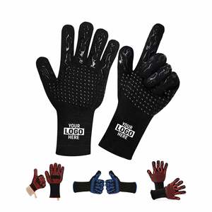 Gants de barbecue en fibre d'aramide personnalisables avec logo, résistants à la chaleur extrême 932F, pour la cuisson et le grillades (Guantes De Barbacoa, Grillhandschuhe) - Product Image 1