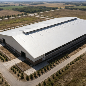Stalla Moderna Prefabbricata in Acciaio per l'Allevamento di Bovini da Carne con Struttura in Acciaio Zincato a Caldo e Design Impermeabile - Product Image 4